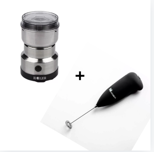 Molino Eléctrico para Café y Especias + Batidor Eléctrico GRATIS | Kit 2 en 1