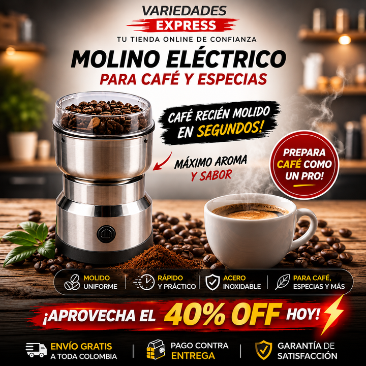 Molino Eléctrico para Café y Especias
